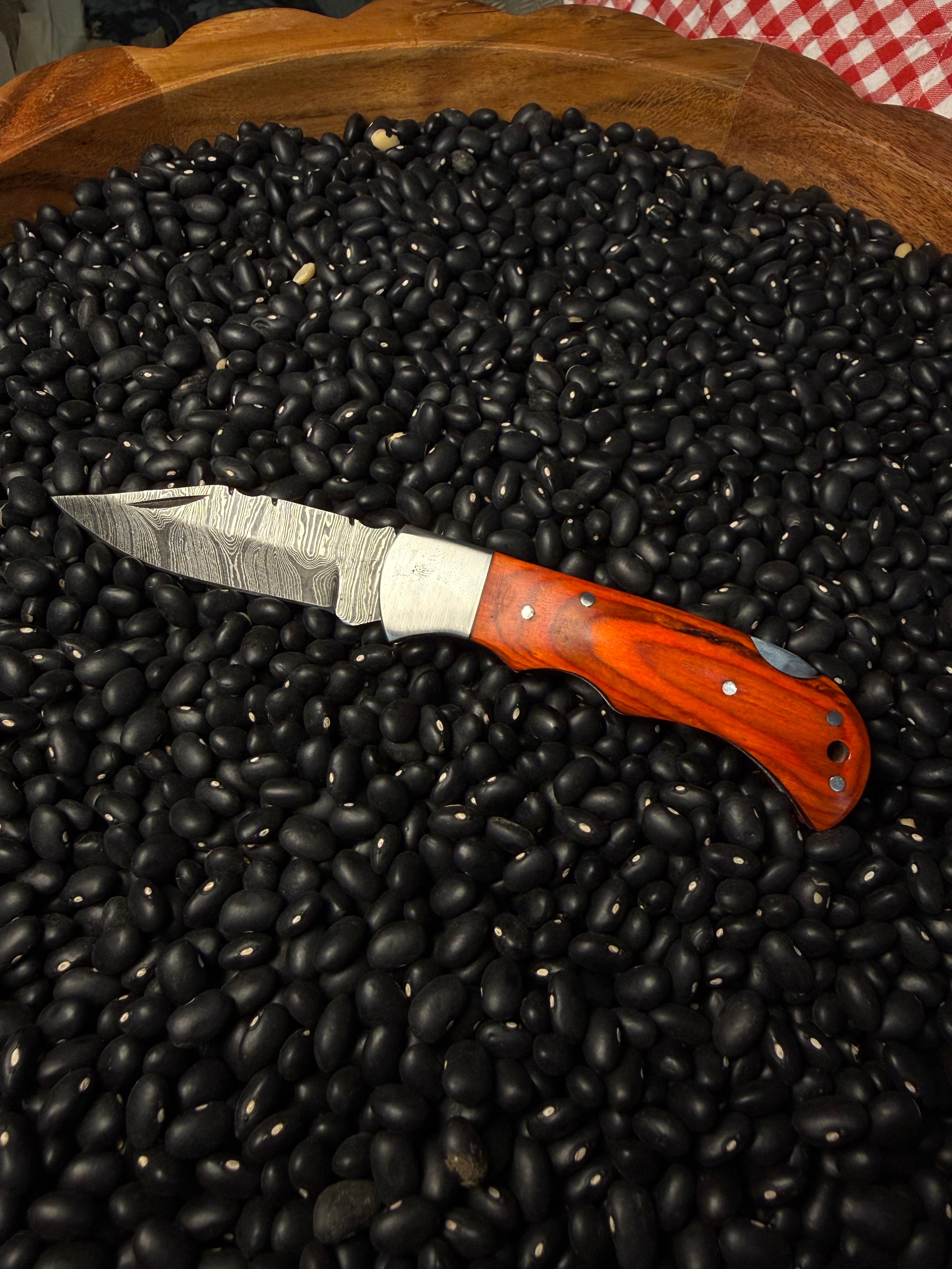 Handmade Pocket Knife- Orange