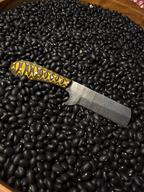Damascus Steel Bull Cutter- Bumblebee